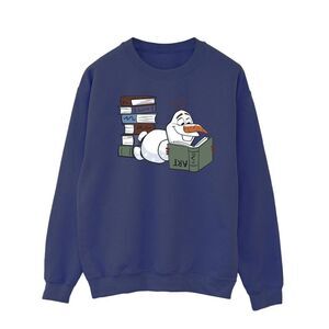 Frozen II Mens Olaf Reading Sweatshirt / Navy Blue